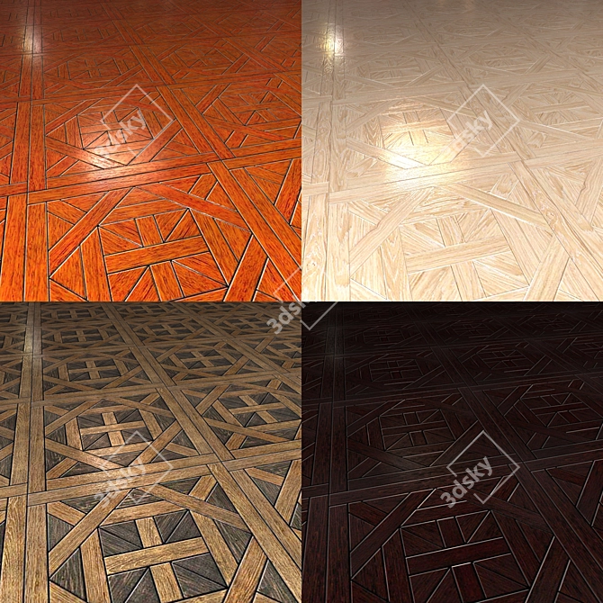 Parquet Shield Charleroi: 8 Stunning Colors 3D model image 2