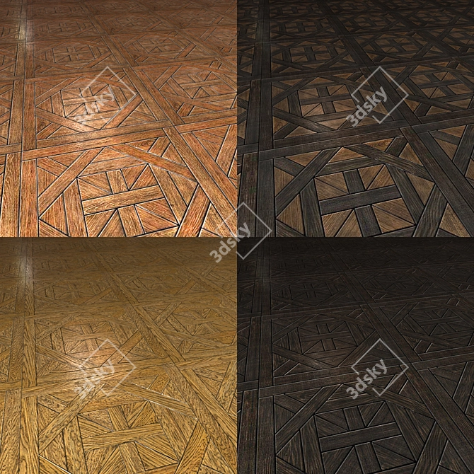 Parquet Shield Charleroi: 8 Stunning Colors 3D model image 3