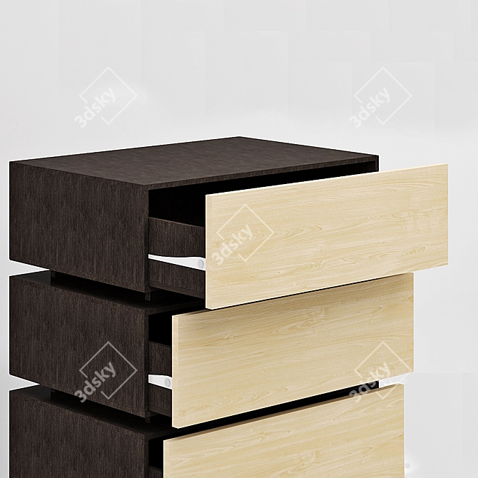 Triad 705: Stylish Chest of Drawers 3D model image 2
