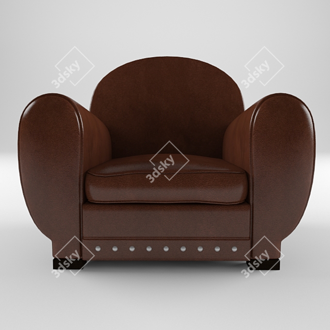 Panama Armchair: Comfort in Compact Size 3D model image 1