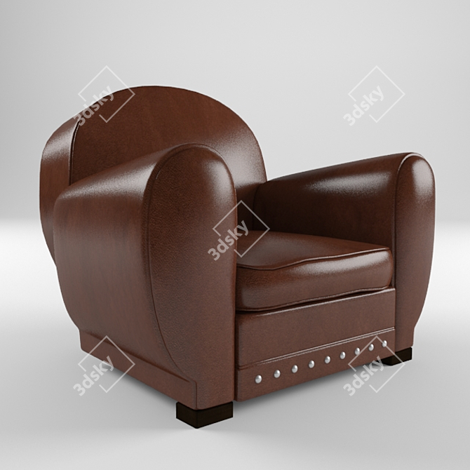 Panama Armchair: Comfort in Compact Size 3D model image 2