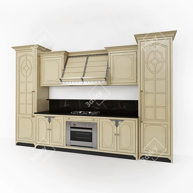 Elegant Islamorada Kitchen: New Classic Collection 3D model image 1