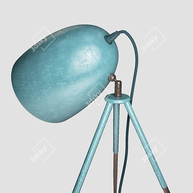 EGLO 74538 Pendant Light - Brass & Blue Steel 3D model image 3
