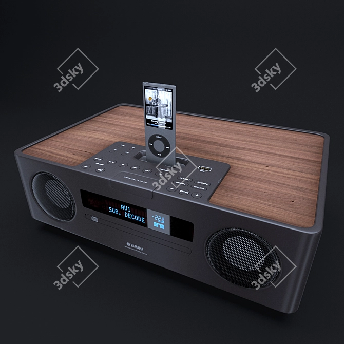 YAMAHA TSX-130: Compact and Versatile Desktop Audio 3D model image 2