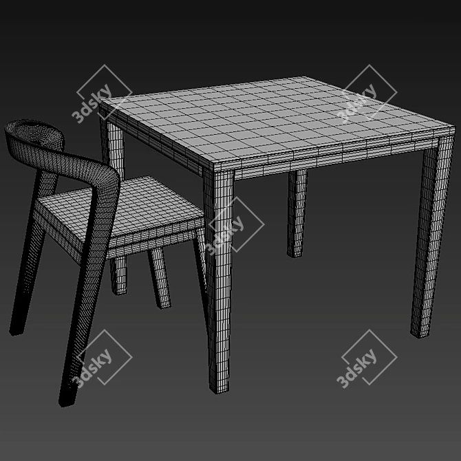 Elegant Ergonomic Play Chair 3D model image 3