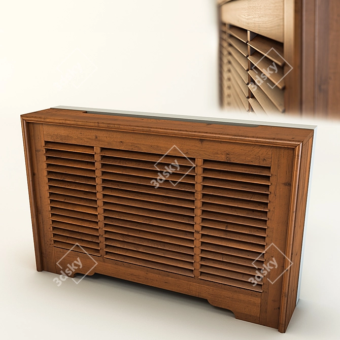  Stylish Radiator Grille - W1260mm, D220mm, H790mm 3D model image 1