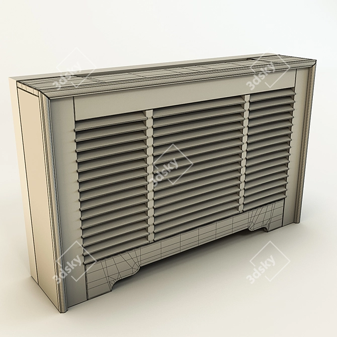  Stylish Radiator Grille - W1260mm, D220mm, H790mm 3D model image 3