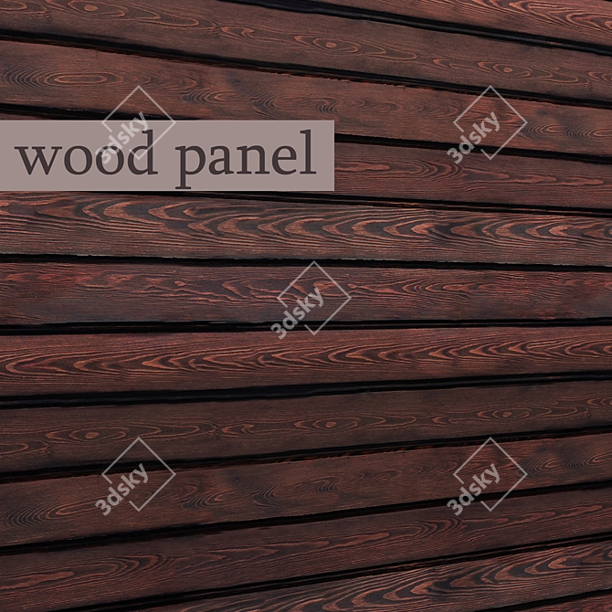  Reclaimed Wood Panel: Rustic Elegance 3D model image 1