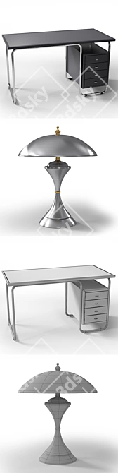 Zanotta Liza 2274 and Comacina Table Set 3D model image 3