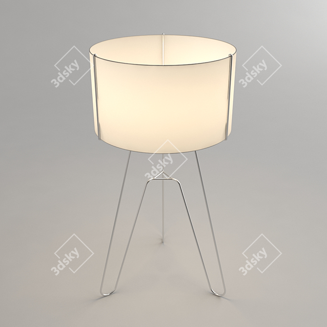 Sleek Contemporary Floor Lamp 3D model image 2