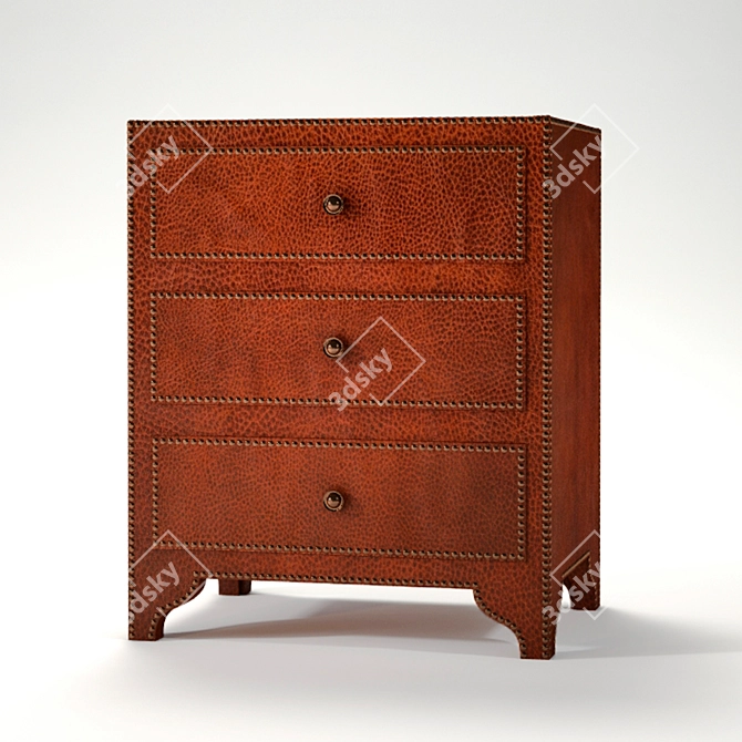 Craftsman Leather Drawer Chest 3D model image 1