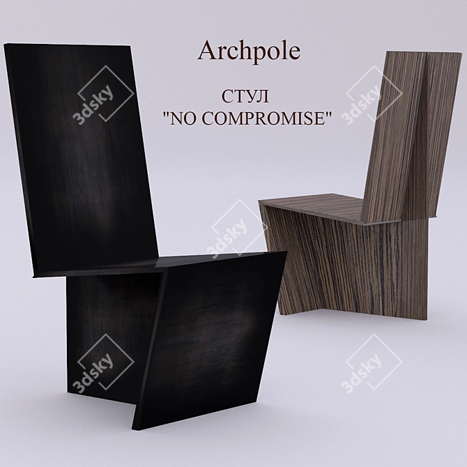 Archpole Table and Chairs Set 3D model image 2