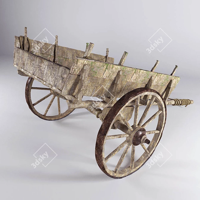 Vintage Chariot 3D model image 2