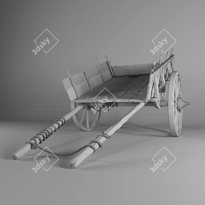 Vintage Chariot 3D model image 3