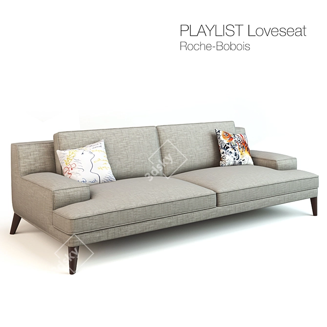 Modern Comfort Loveseat - Playlist 3D model image 1