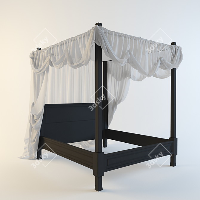 Ethereal Escape: Sheer Canopy 3D model image 1