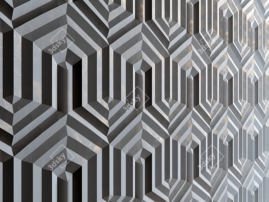 3D Wall Panel 3D model image 1