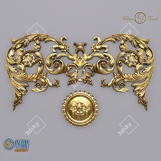 Elegant Heritage Ornament 3D model image 3