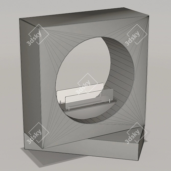 Sleek Bio-Fireplace Milano 3D model image 3