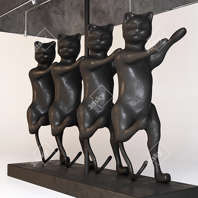 Cats Light: Stylish Lamp with Shade 3D model image 2