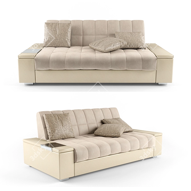 Ascona Orion - Classic Beige Sofa 3D model image 1