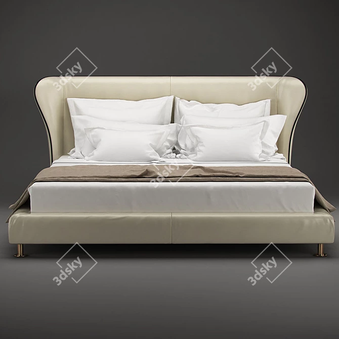 Title: Luxurious Giorgetti Rea Bed 3D model image 3