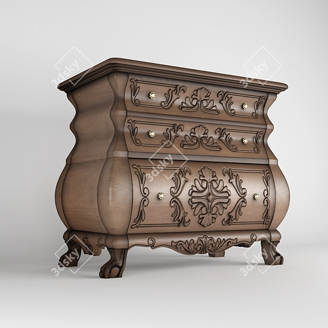 Elegance Chest of Drawers 3D model image 1