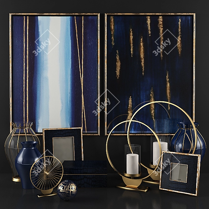 Elegant Decor Set 3D model image 1