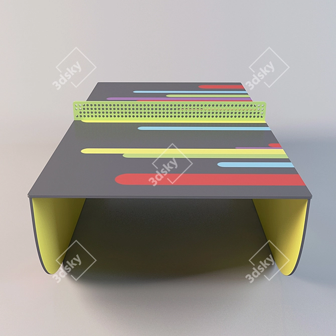 Outdoor Steel Table Tennis 3D model image 3