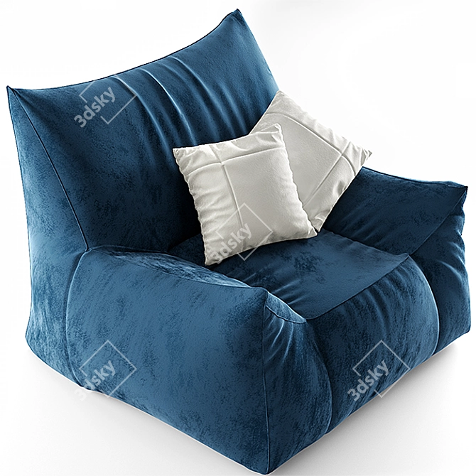 Luxury Lounge Chair "Boss" - Various Upholstery Options 3D model image 1