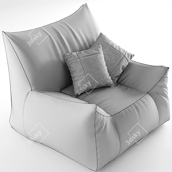 Luxury Lounge Chair "Boss" - Various Upholstery Options 3D model image 2