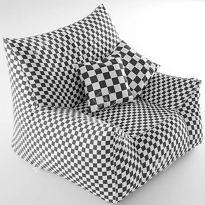 Luxury Lounge Chair "Boss" - Various Upholstery Options 3D model image 3