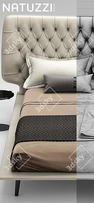 Natuzzi Dolcevita: Luxurious Comfort for your Bedroom 3D model image 3