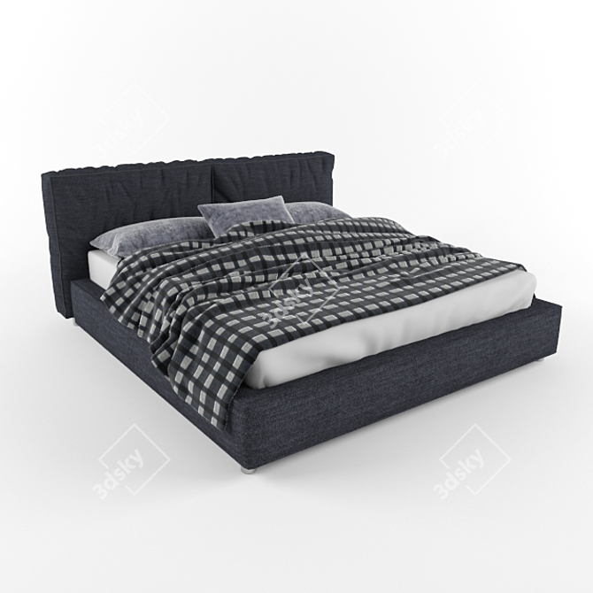 Elegant Elena Bontempi Bed 3D model image 1