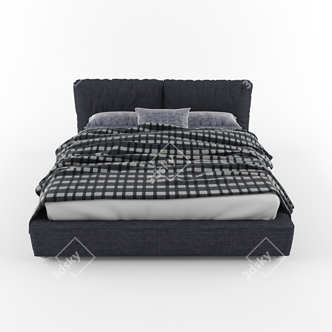 Elegant Elena Bontempi Bed 3D model image 3