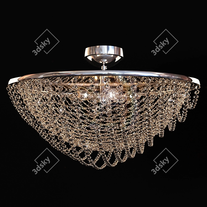 Sparkling Chrome Chandelier by Preciosa 3D model image 1