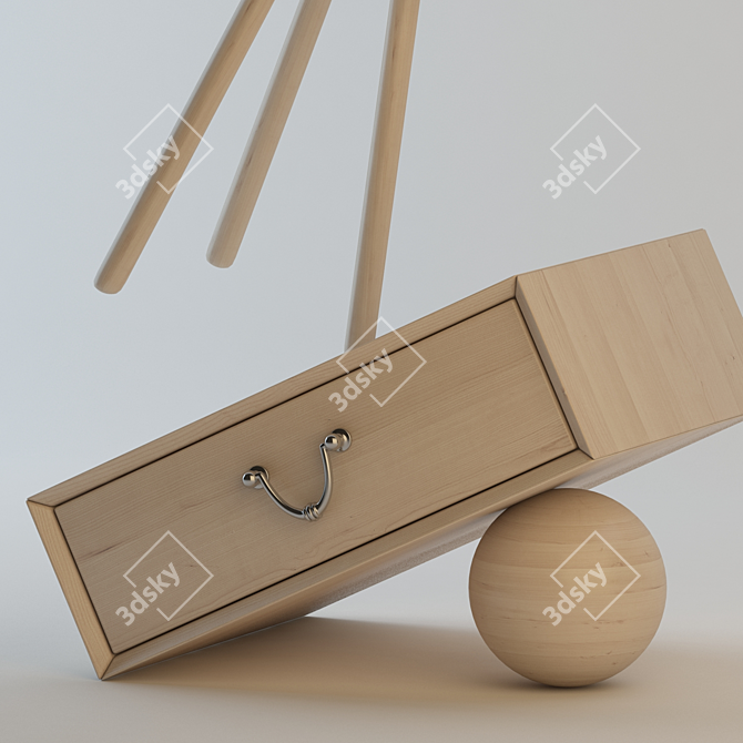 Wooden Artwork Interior 3D model image 2