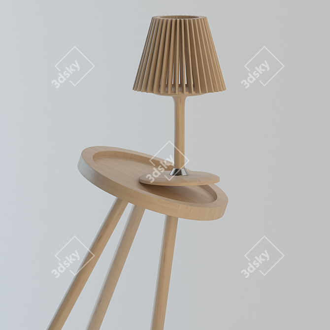 Wooden Artwork Interior 3D model image 3