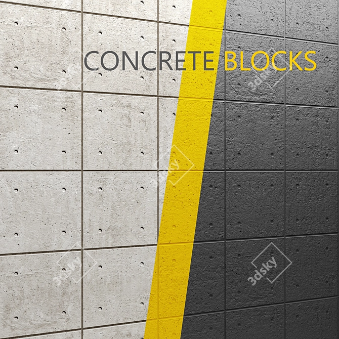 Durable Concrete Panels 3D model image 1