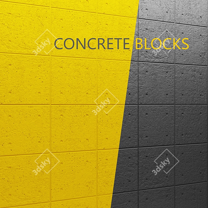 Durable Concrete Panels 3D model image 3