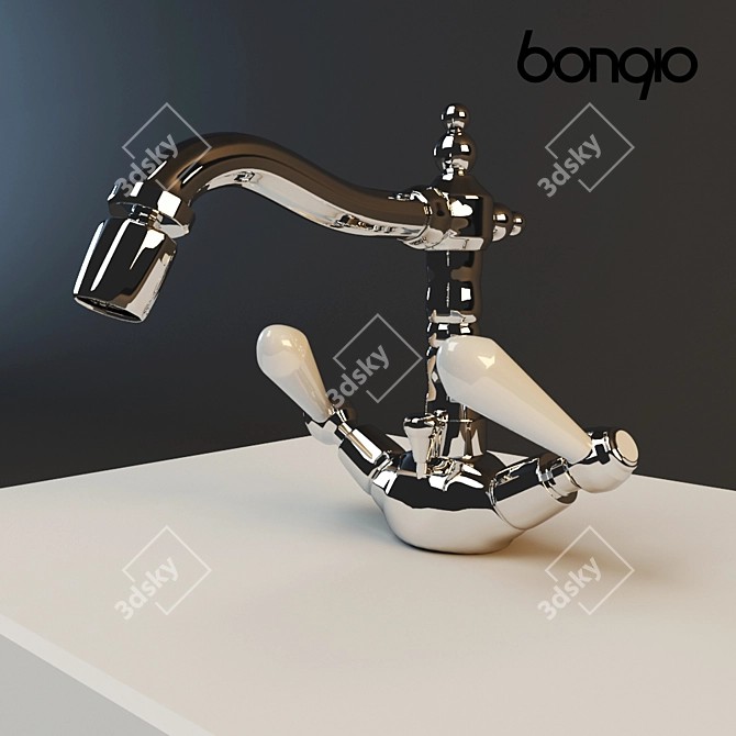 Elegant Tosca Faucet: Exquisite Italian Design 3D model image 1