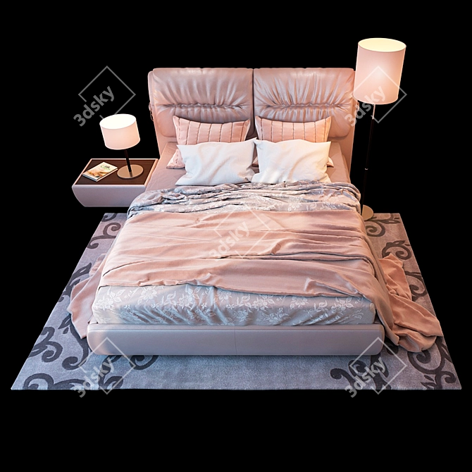 Milana Blest Bed Linen with Alfa Lex Lighting 3D model image 2