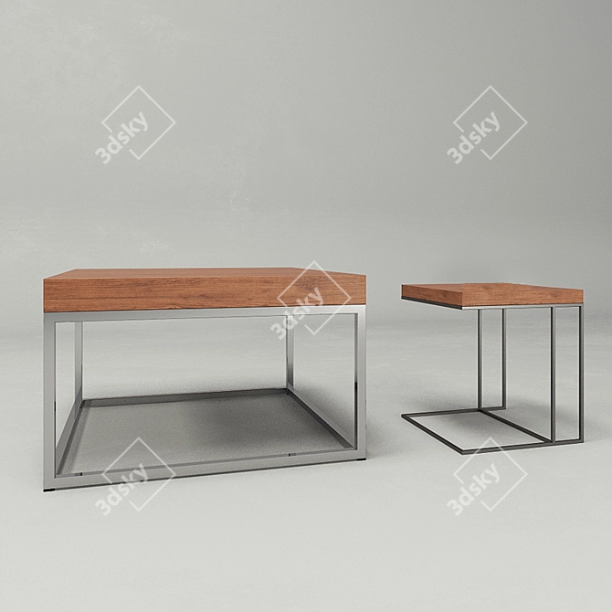 Sleek AZON KAM Tables 3D model image 2