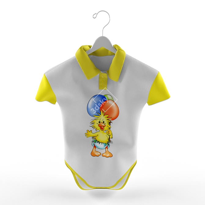 Poly-V: Lightweight Baby Dress 3D model image 1