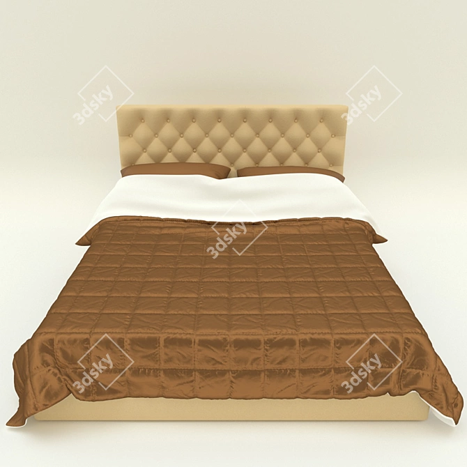 Compact Karetnaya Bed - Sleep in Style 3D model image 2