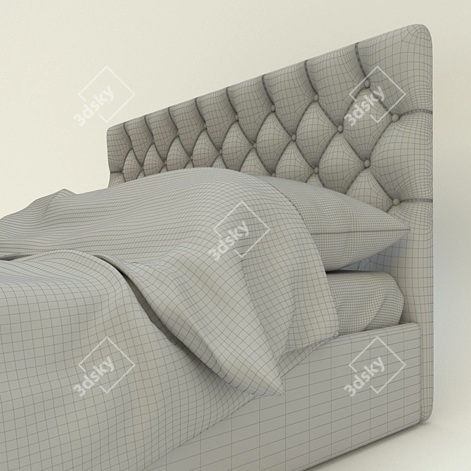 Compact Karetnaya Bed - Sleep in Style 3D model image 3