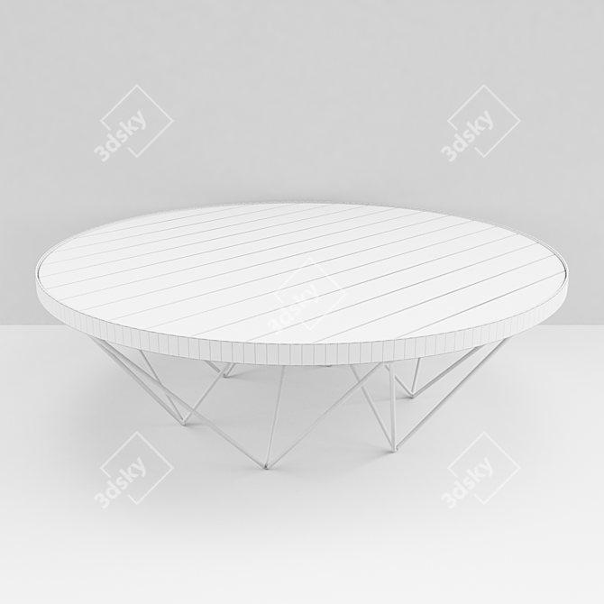 Raffin Coffee Table: Elegant Design, Spacious & Stylish 3D model image 2