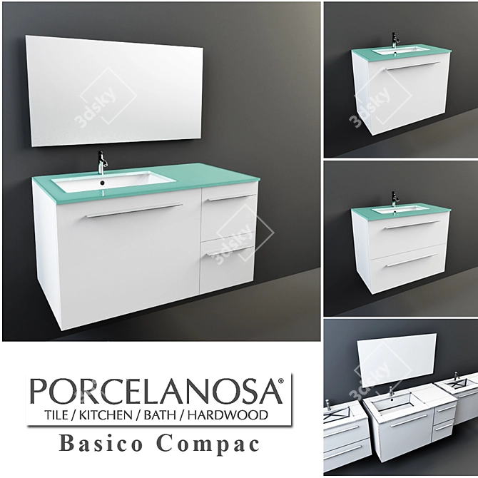 Elegant Porcelanosa Basico Compac: Versatile, Stylish, Functional 3D model image 1