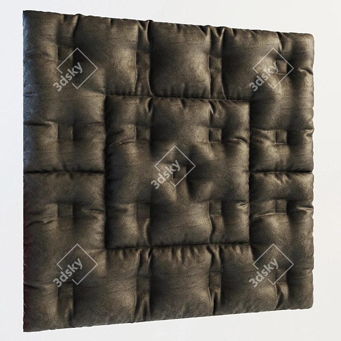 Leather Decorative Panel: Elegant Headboard 3D model image 2