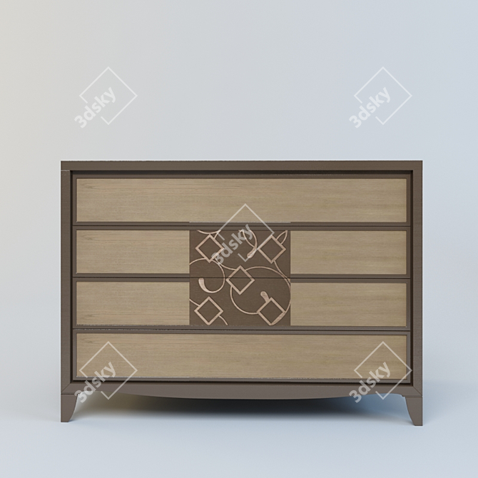 Eco-Leather Headboard Bed 3D model image 3